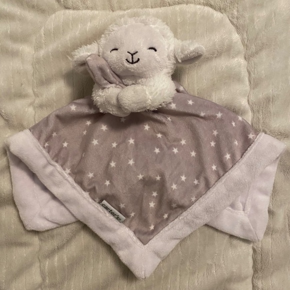 Carter's Lamb Sheep Stars Plush Baby Security Blanket Lovey 2016 - Picture 1 of 3